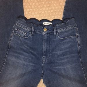 FRAME Denim scalloped high rise - brand new